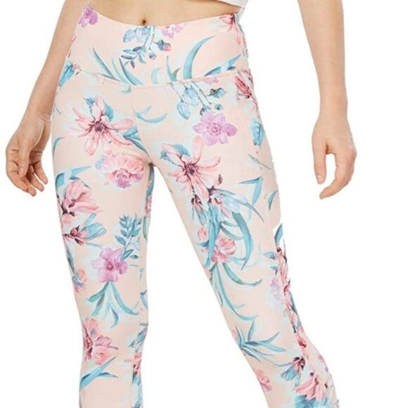 Ideology Peach Tropical Floral Leggings - Picture 2 of 11